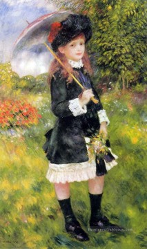 Pierre Auguste Renoir œuvres - jeune fille avec un parasol Pierre Auguste Renoir